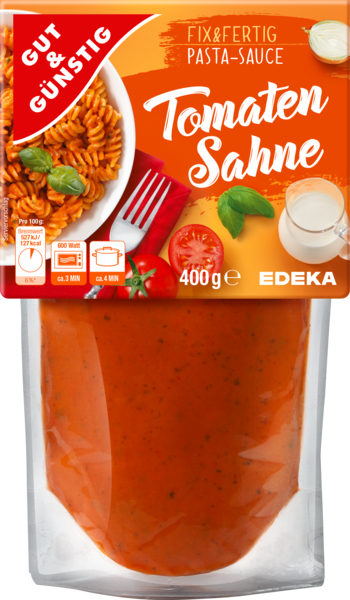 GUT &amp; GÜNSTIG Pasta-Sauce Tomaten-Sahne von Edeka