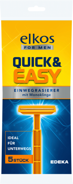 Einwegrasierer Quick & Easy, 1-Klingen-System, Dezember 2017