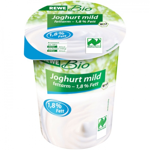 Joghurt mild, fettarm - 1,8 % Fett, Dezember 2017