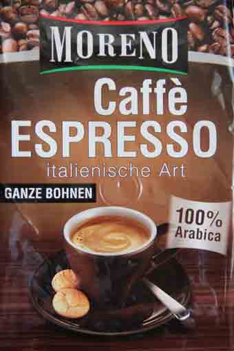 Caffè Espresso, ganze Bohnen, Mai 2011
