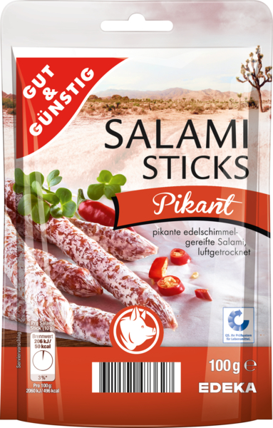Salami Sticks pikant, Dezember 2017