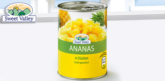 Ananas-Stücke, August 2012