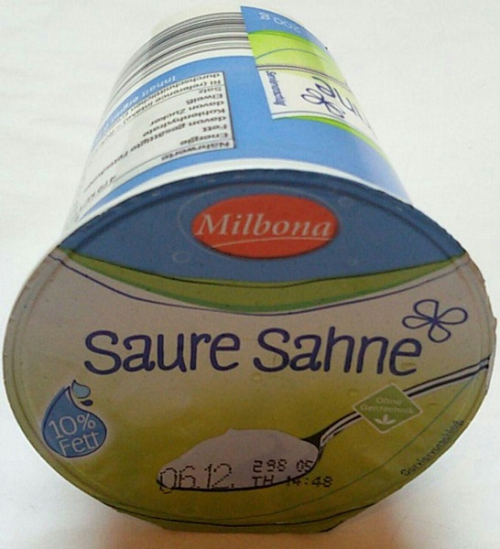 Saure Sahne, 10 % Fett, November 2017