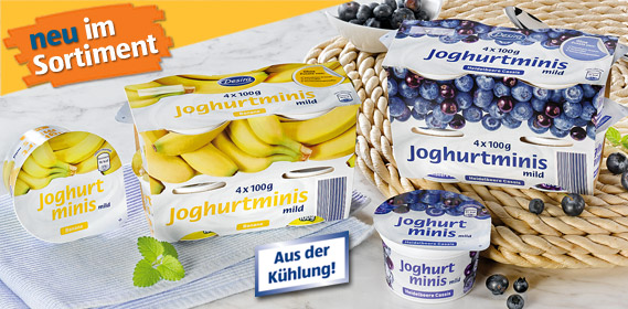 Joghurt-Minis, 4x 100 g, August 2011