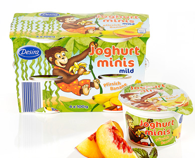 Joghurt-Minis, 4x 100 g, September 2014