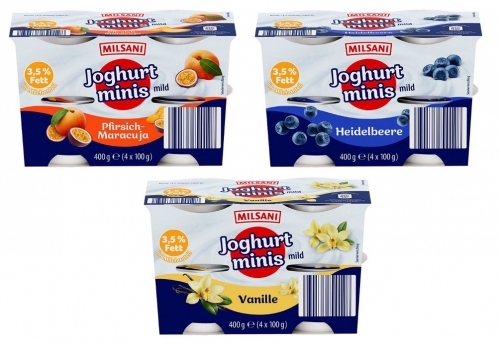 Joghurt-Minis, 4x 100 g, Februar 2023