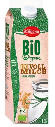Bio-Vollmilch, 3,8% Fett, Juli 2017