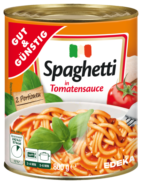 Spaghetti in Tomatensauce, Dezember 2017