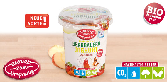 Bio-Bergbauern Frucht- joghurt 0,9 %, 400 g, Februar 2013