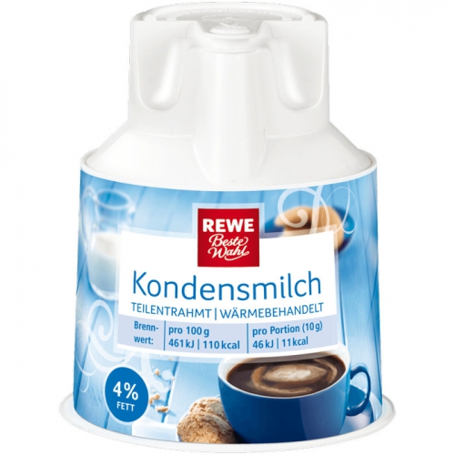 Kondensmilch, 4 % Fett, November 2017