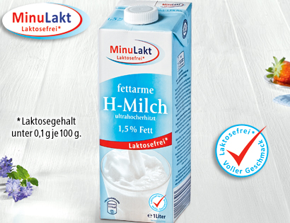 Fettarme H-Milch, laktosefrei, 1,5 % Fett, Mai 2013