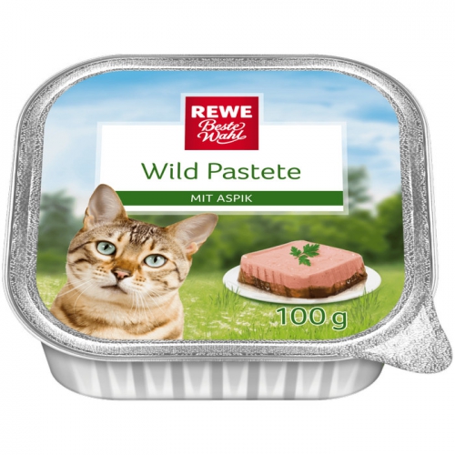 Katzen-Nassfutter Wildpastete auf Aspik, Mrz 2017