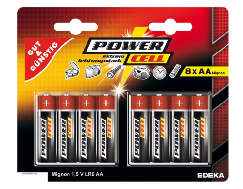 Batterien, 1,5 V, Mignon, AA, LR6, Januar 2018