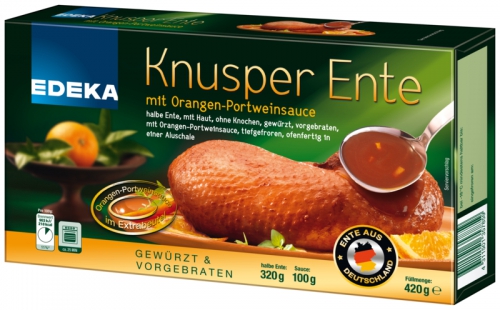 Knusper-Ente mit Orangen-Portweinsauce, Dezember 2017