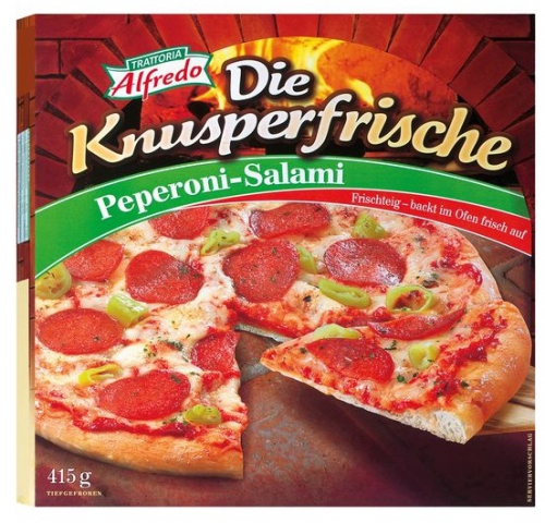 Pizza Knusperfrische, Peperoni-Salami, Juni 2017