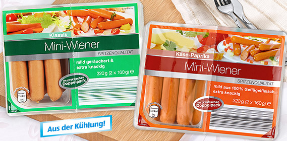 Mini-Wiener, 2x 160 g, Mrz 2012