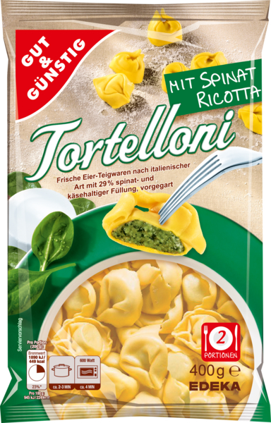 Tortelloni mit Spinat-Ricotta, Dezember 2017