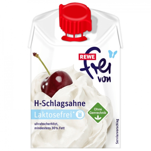 H-Schlagsahne, Laktosefrei, November 2017