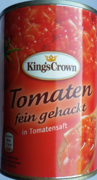 Tomaten fein gehackt, Juni 2017