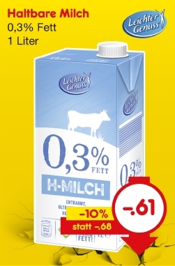 H-Milch, 0,3 % Fett, Mai 2018