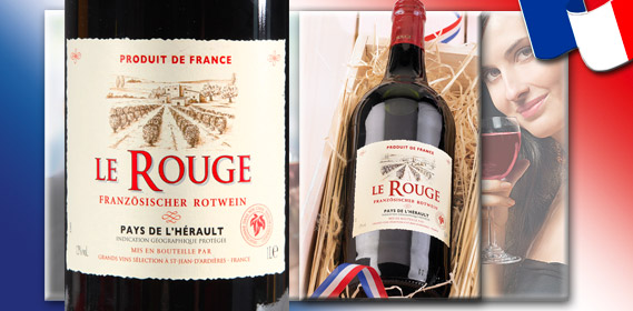 Le Rouge Französischer Rotwein IGP von Aldi Süd