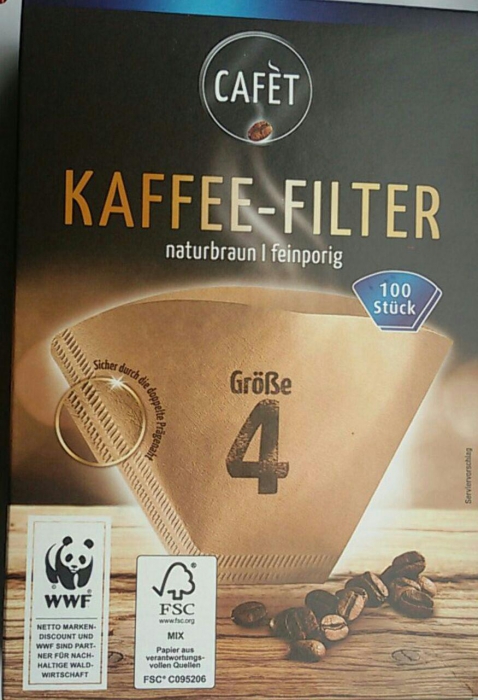 Kaffee-Filter Größe 4, Juni 2017