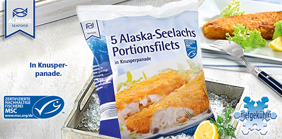 5 Alaska-Seelachs Portionsfilets, Mrz 2012