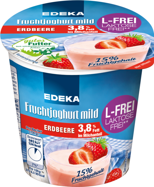 Fruchtjoghurt laktosefrei Erdbeere, Januar 2018