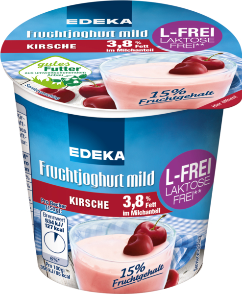 Fruchtjoghurt laktosefrei Kirsche, Januar 2018