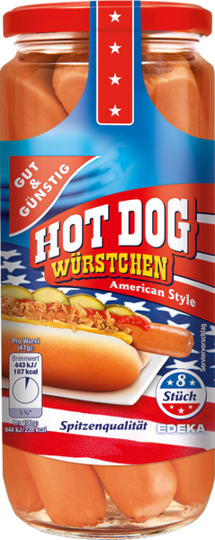 Hot Dog Würstchen, Dezember 2017