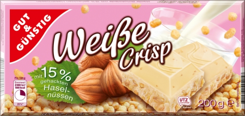 Schokolade Weisse Crisp, Januar 2018