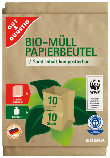 Bio-Müll Papierbeutel 10 Liter, Dezember 2017