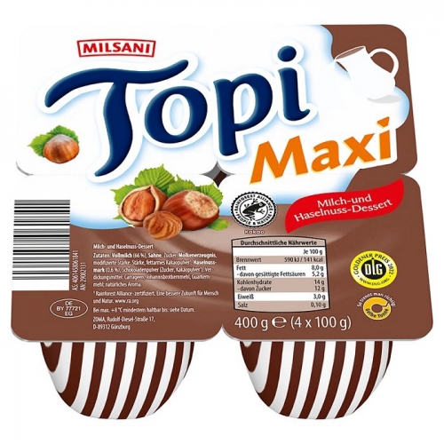 Topi-Dessert, 4x 100 g, Mrz 2023