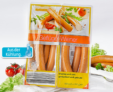 Geflügel-Wiener, 2x 200 g, Januar 2015