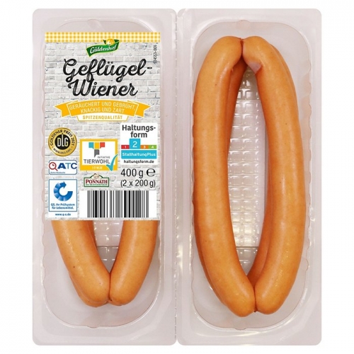 Geflügel-Wiener, 2x 200 g, Februar 2023