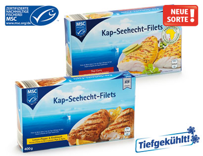 MSC Kap-Seehecht-Filets, Lemon-Pepper & Knoblauch, Januar 2014