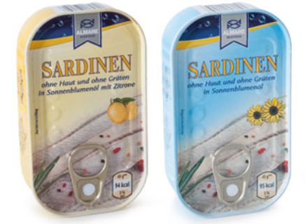 Sardinen in Sonnenblumenöl mit Zitrone, Januar 2014