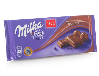 Milka Alpenmilch-Schokolade Noisette, Februar 2014