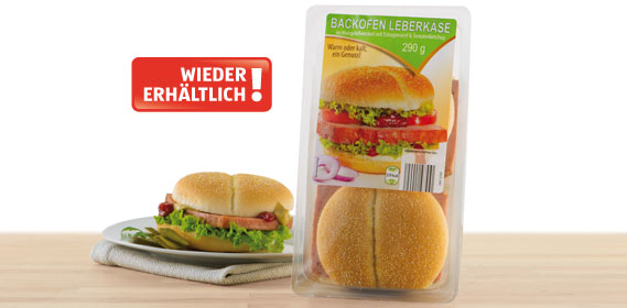Burger,  Backofenleberkäse mit Gourmet Senfsauce , Oktober 2013