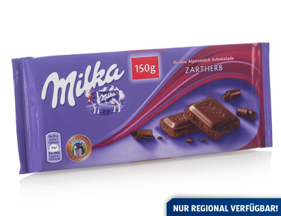 Milka Dunkle Alpenmilch-Schokolade Zartherb, Februar 2014