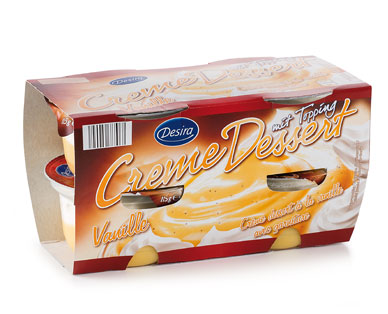 Creme Dessert mit Topping, Vanille, 4 x 115 g, Juni 2014