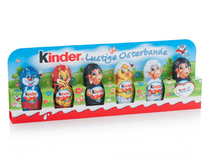 Kinder Schokolade-Osterfiguren, 6 x 15 g, Mrz 2014