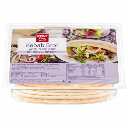 Kebab-Brot - Weizenfladenbrot, Dezember 2017