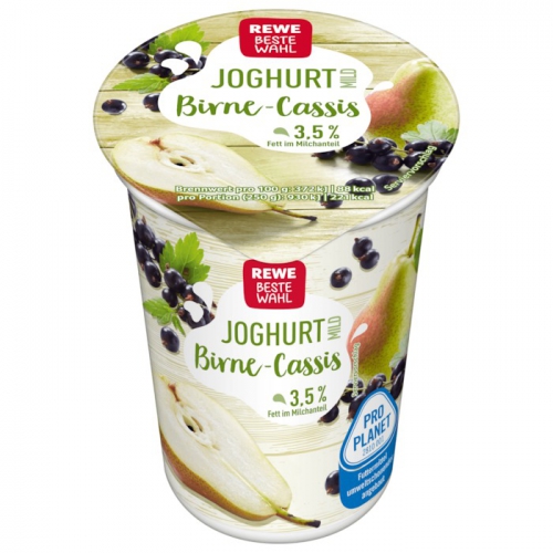 Joghurt mild Birne-Cassis, Mai 2018