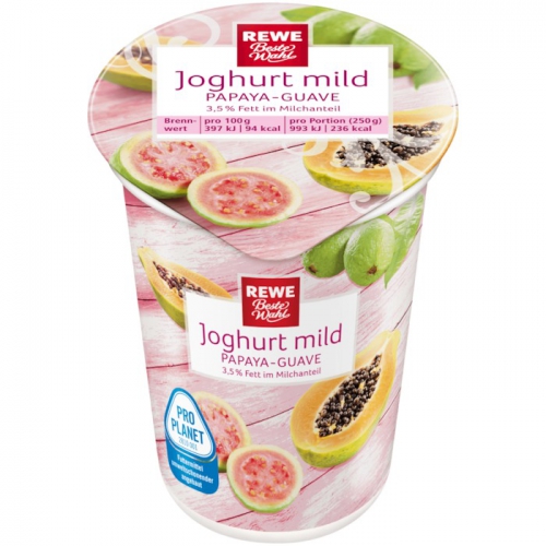 Joghurt mild Papaya-Guave, Januar 2018