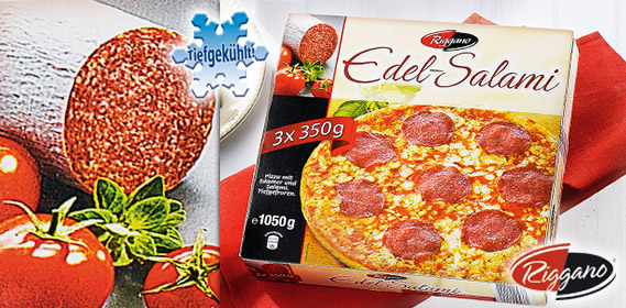 Edel-Salami-Pizza, 3x 350 g, Mai 2011