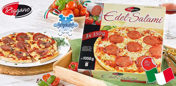Edel-Salami-Pizza, 3x 350 g, Mrz 2013