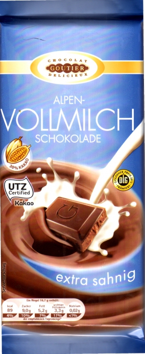 Alpenvollmilchschokolade, Juli 2014