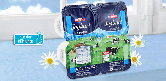 Joghurt mild, 4x 150 g, April 2012