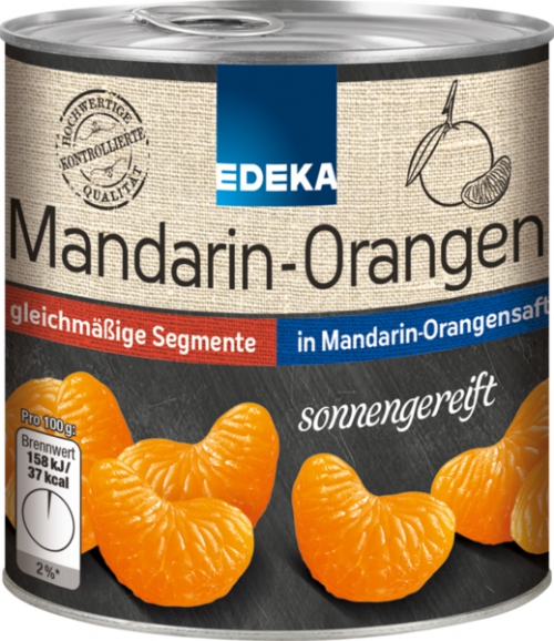 Mandarin-Orangen in Saft, Januar 2018